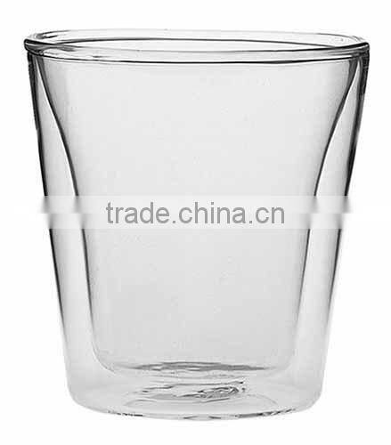 85ml 3ounce espresso glass,outer straight small shot double wall glass