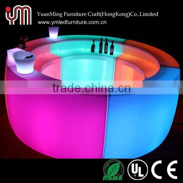 Led Glowing Modular Round Bar Counter