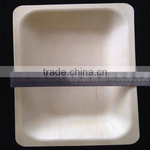 disposable wooden round service plate