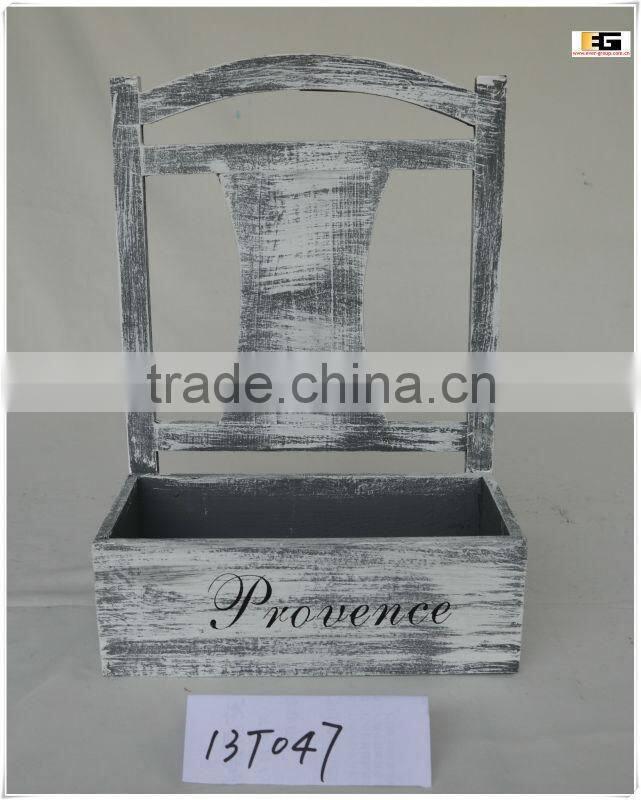 HANGING WOODEN FLOWER BASKETS