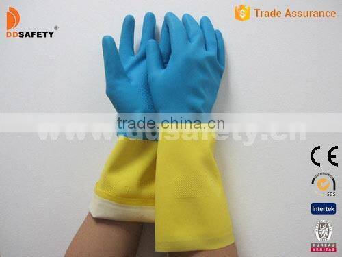 Hot Sale Latex Gloves With Double Colors Household Gloves From Ddsafety