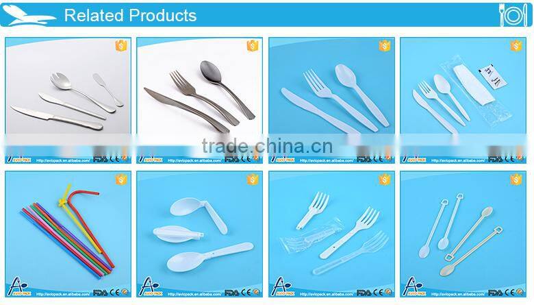New products colorful non toxic mini PP portable plastic handle dinner fork