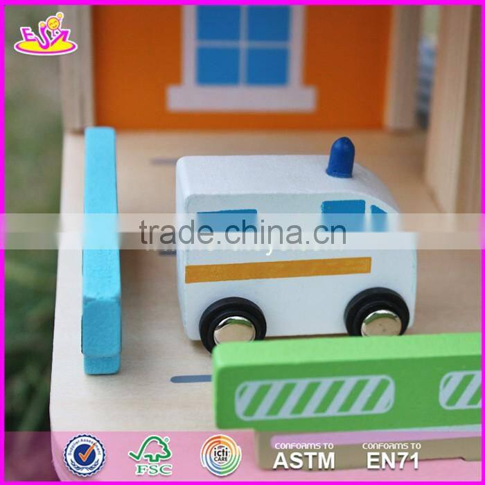 2017 new products children funny wooden parking garage toy W04B049