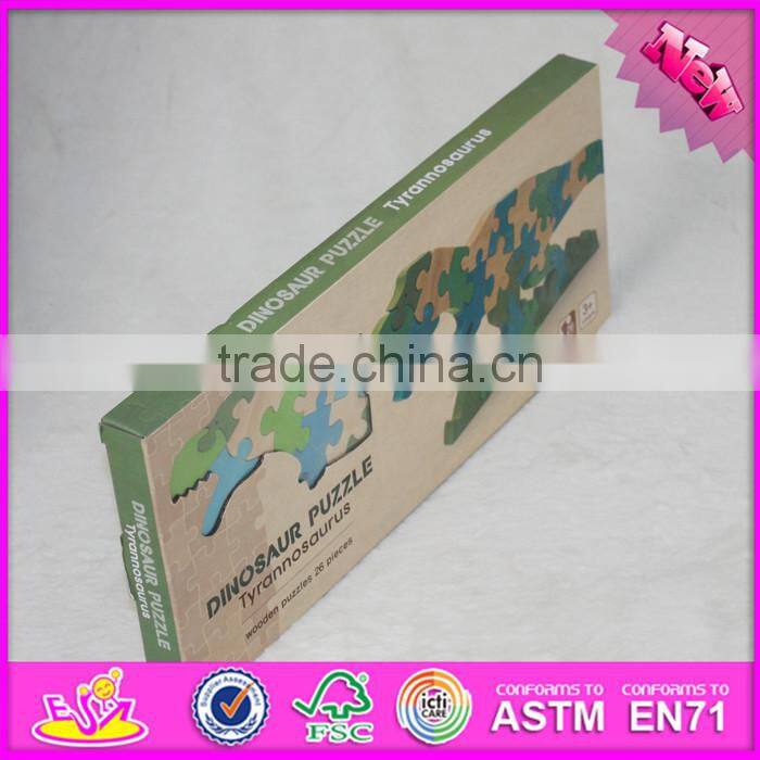 2016 Brand new children wooden dinosaur puzzle W14I034