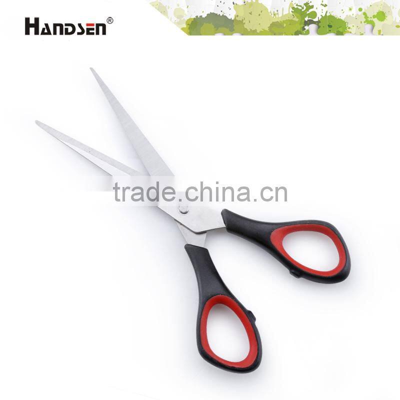 Popular 6-1/4" ruber soft handle pointed tip scissors