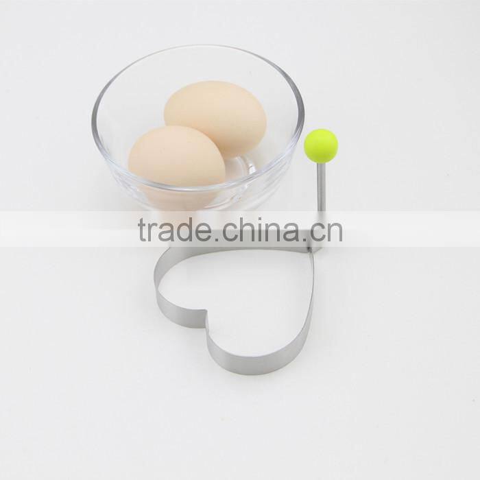 Hot Selling Novelty Cook Fried Egg Pancake Stainless Steel Heart Shaper Mould Mold Kitchen Tool Rings