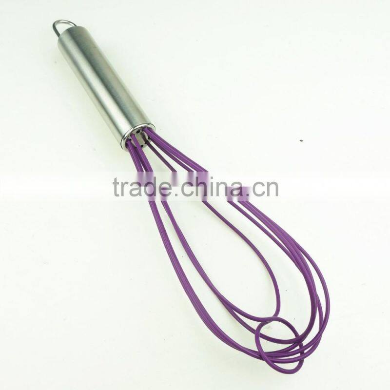 13044 Whisk Silicone Milk and Egg Whisk Heat Resistant Non-Stick with stainless steel Handle