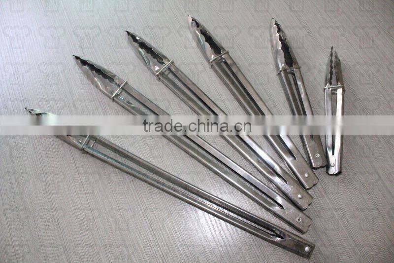 Stainless steel food tongs w/different sizes