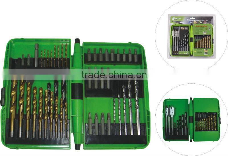 52 piece Combination drill bits set in plastic case