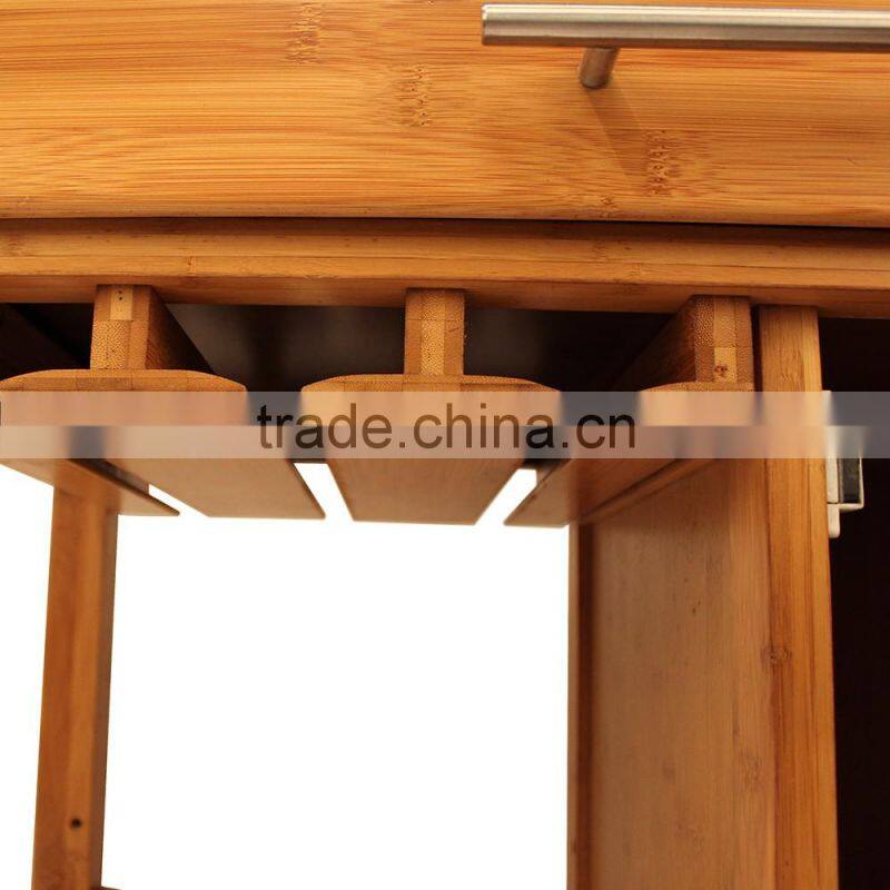 Multi function bamboo restaurant trolley for sale