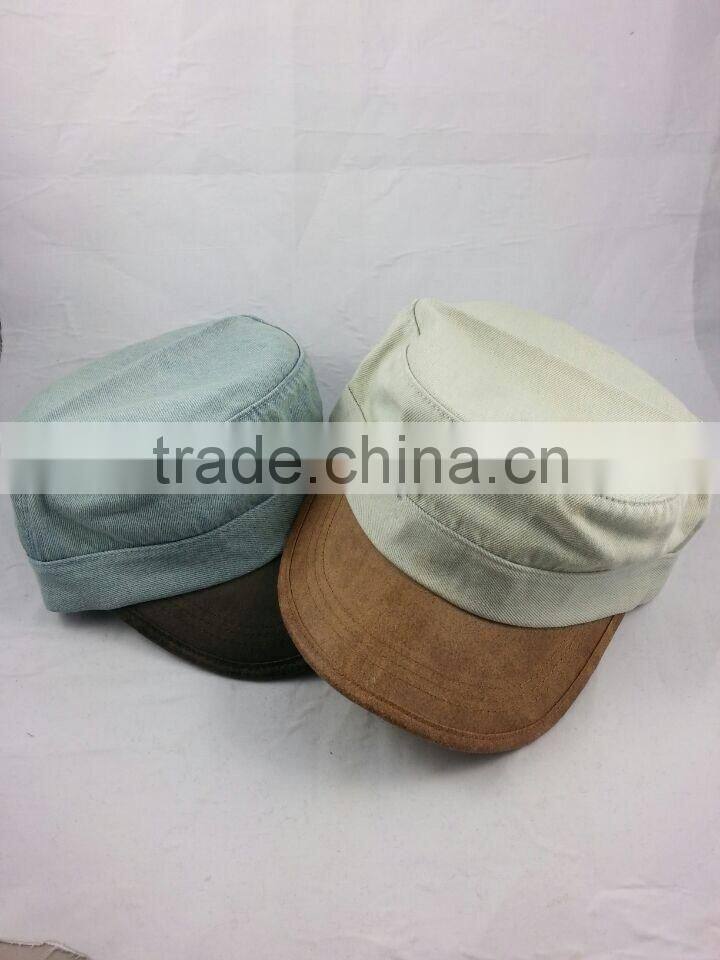 custom militsy cap/denim flat cap