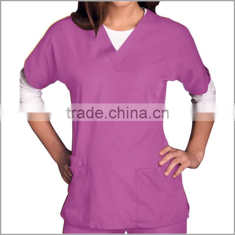 Polycotton Unisex Stylish Medical Scrubs Nursing Uniform