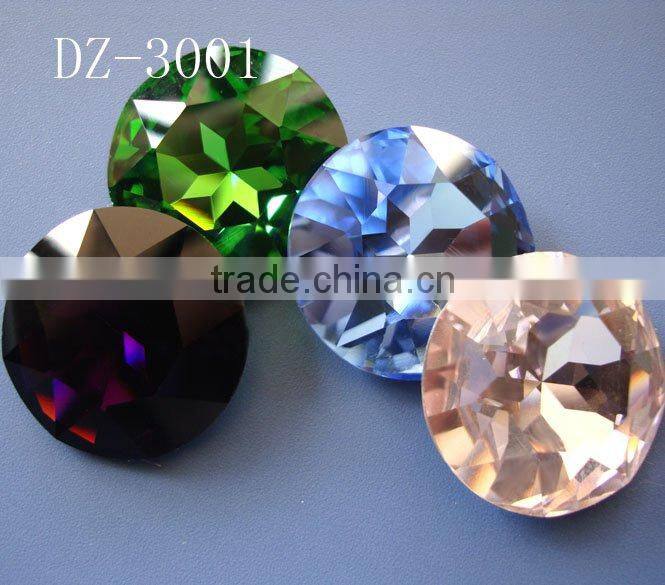crystal diamond round crystal bead