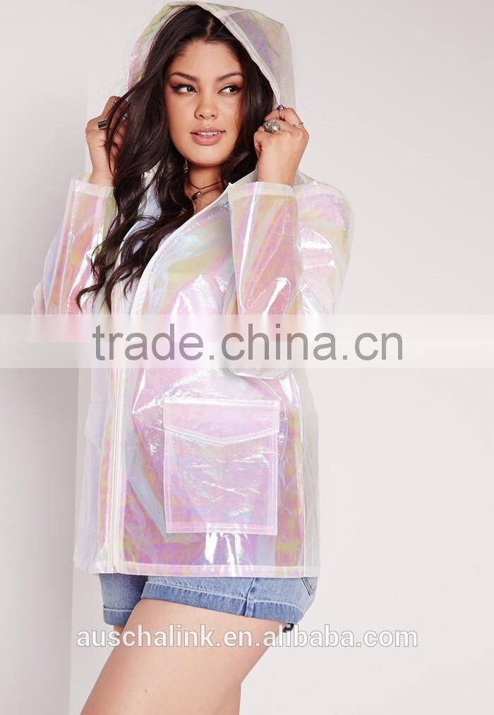 2016 new arrival plus size women rain coat wholesale