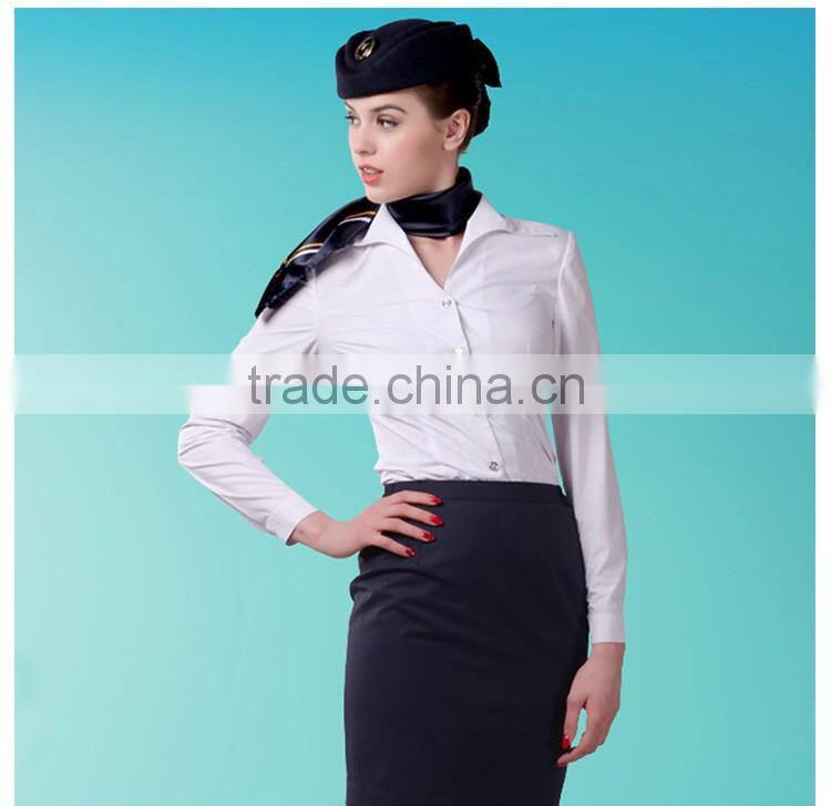 White Shirt And Black Skirts For Eastern Airlines Flight Attendant Uniforms