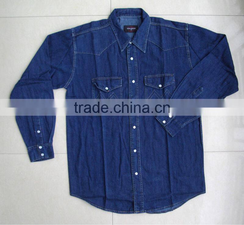 ladies 2014 fashion best quality ladies jeans shirts, women style blue jean shirts,