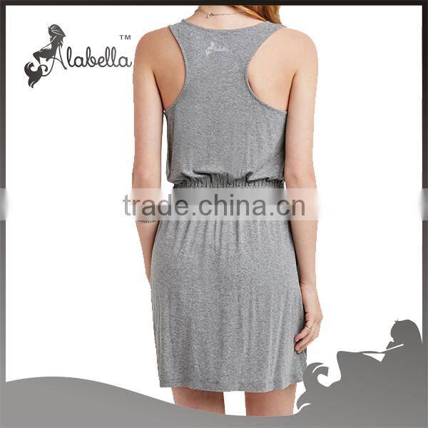 racer back modern mini sleeveless dress 2015 for fitness wear women