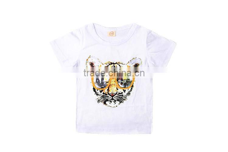 2015 tiger priting best sell unisex kids t shirt with fashion design