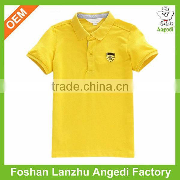 2017 Custom summer range children clothing Custom boys pique POLO shirt in solid colors children tops