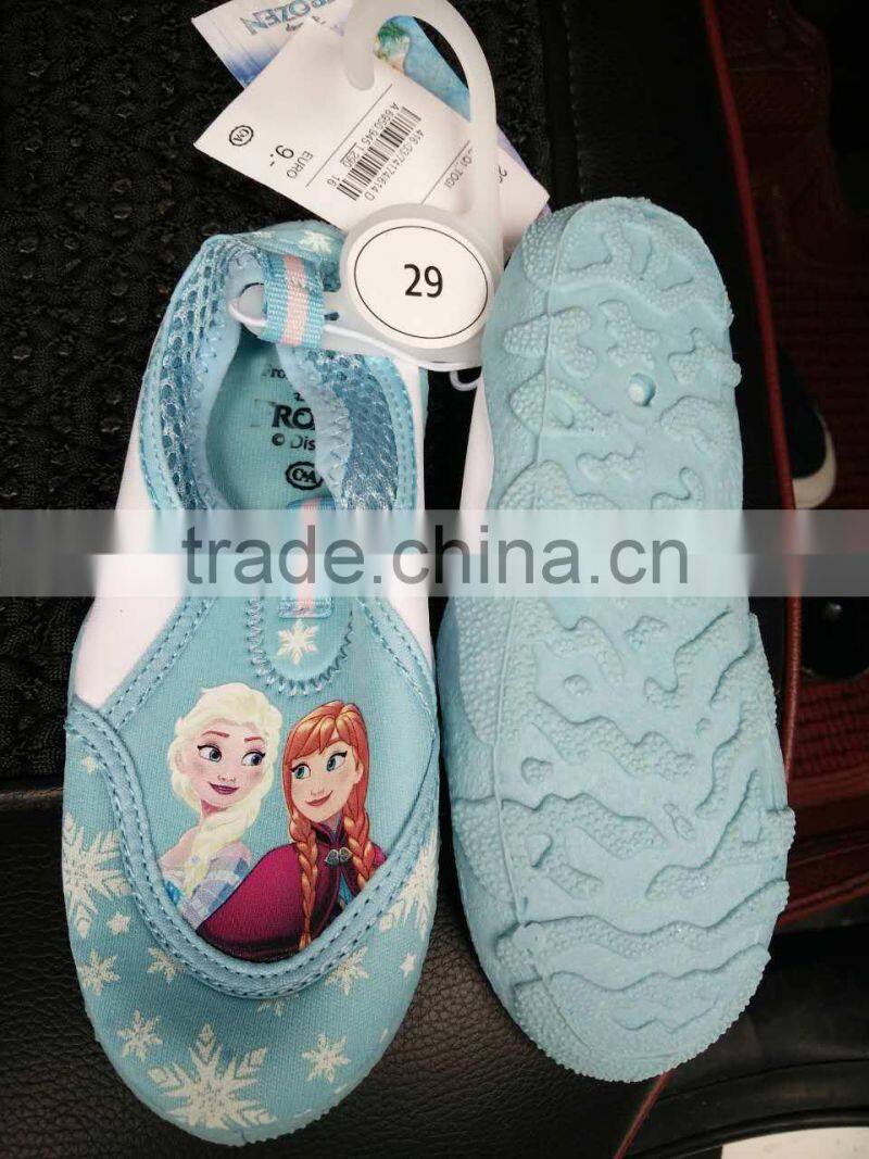 Girls beautiful catroon aqua shoes cheap stock
