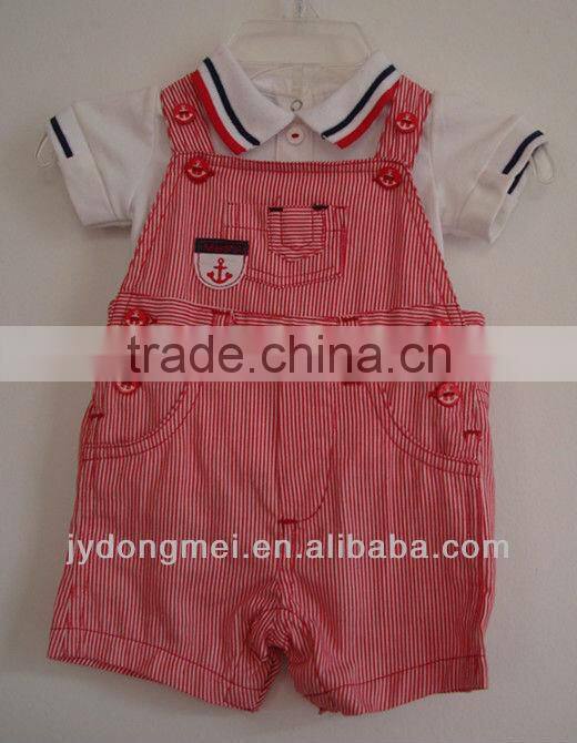 babyy two pieces set -shirt and suspender trousers