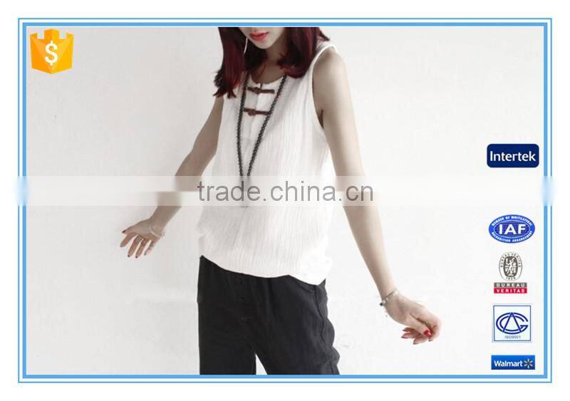 2016 Wholesale High Quality Cotton Vintage Vest Women