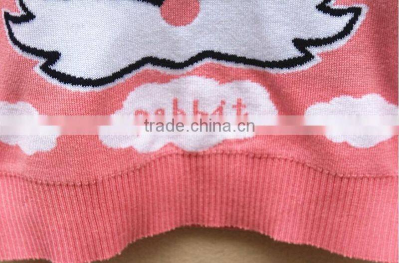 lovely rabbite knitting pattern pink red baby girls stylisg latest sweater