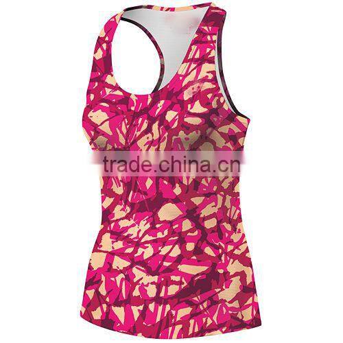 all digital printed tank top Spandex Yoga Tank Top tank top manufacturer