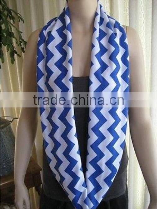 2017 wholesale fashion Womens Girls Soft Jersey Knit Zig Zag Chevron Infinity Scarf Scarves