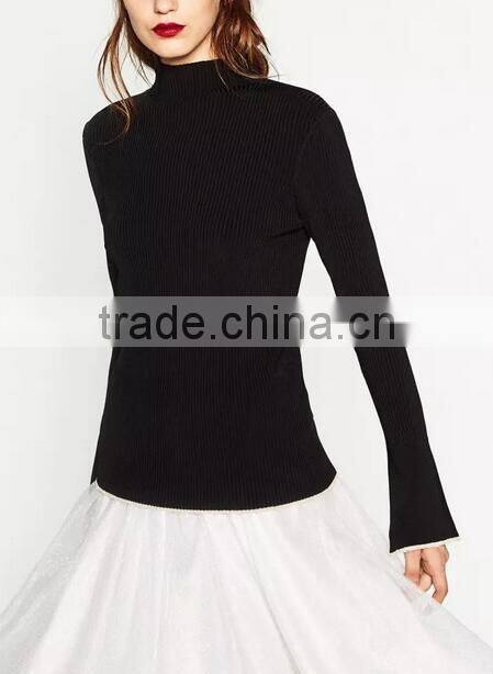 EY0855S Ladies Women Pullover Sweater Turtleneck Sweater