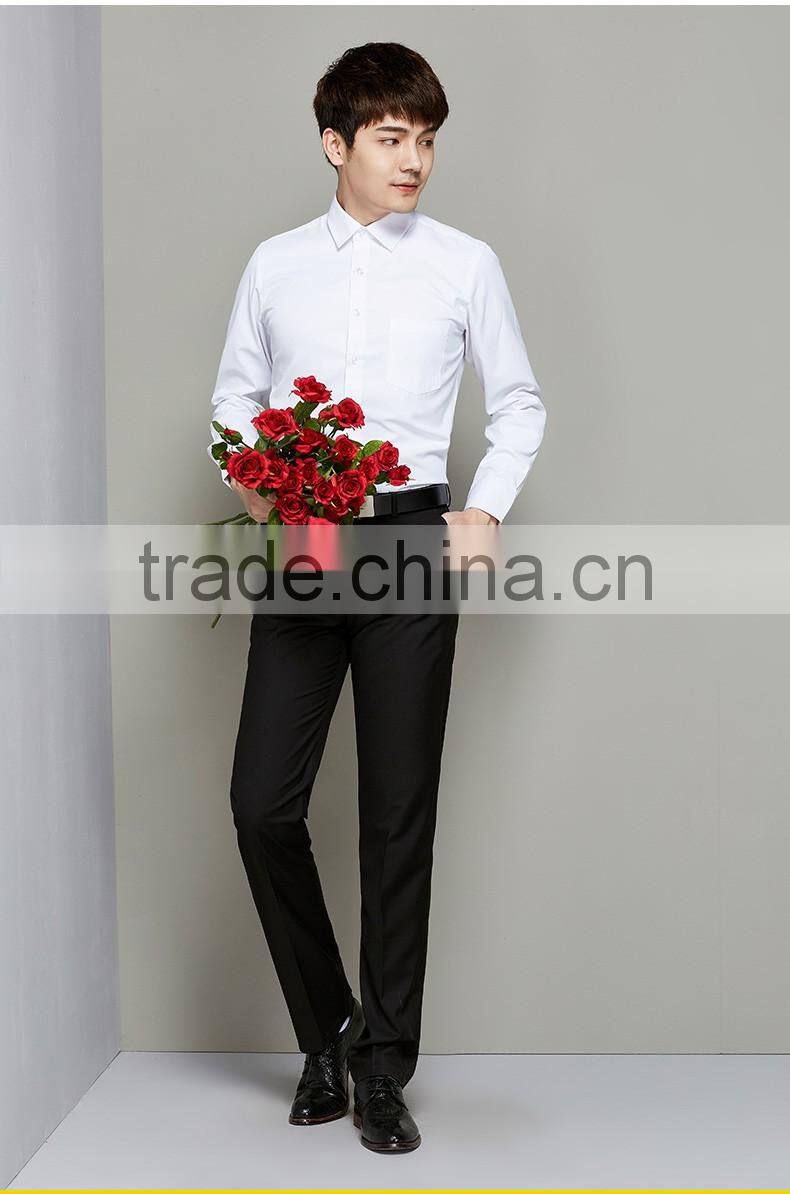 Juqian 2017 Top Sale High quality business shirts clothing for men Simple dress shirt factory from China