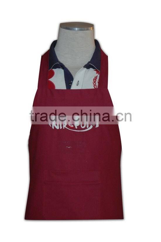 2015 design wholesale promotional solid color disposable red apron