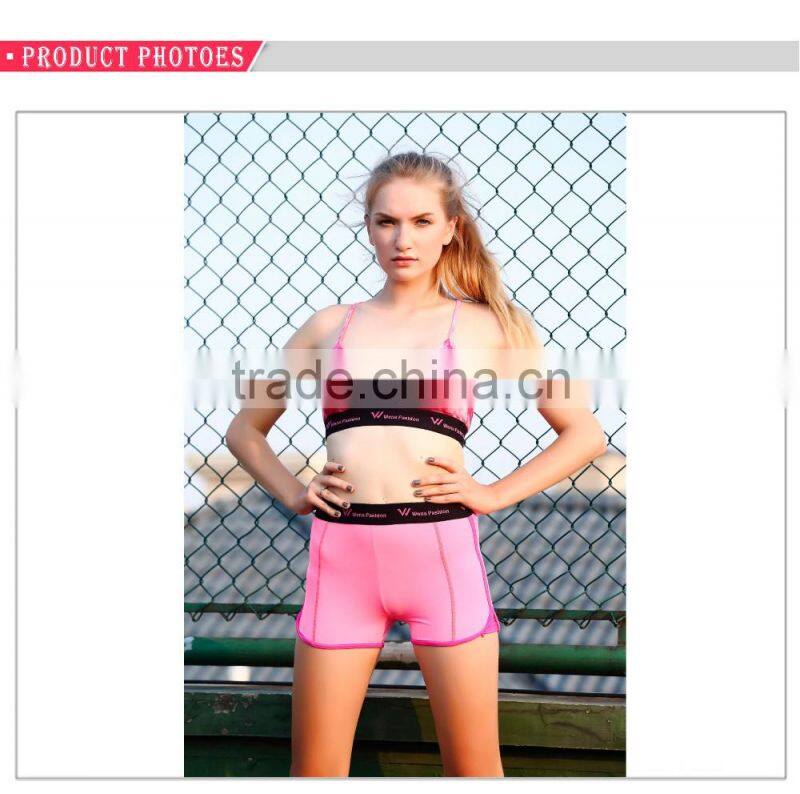Fashion slim fit sports wear embroidery yoga gym women shorts