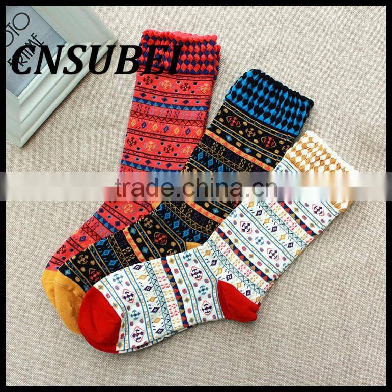 2016 winter new national wind socks cotton socks in tube socks