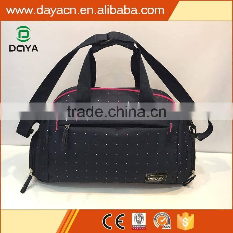 2017 hot sales wholesales custom polyester duffel travel bag luggage bag