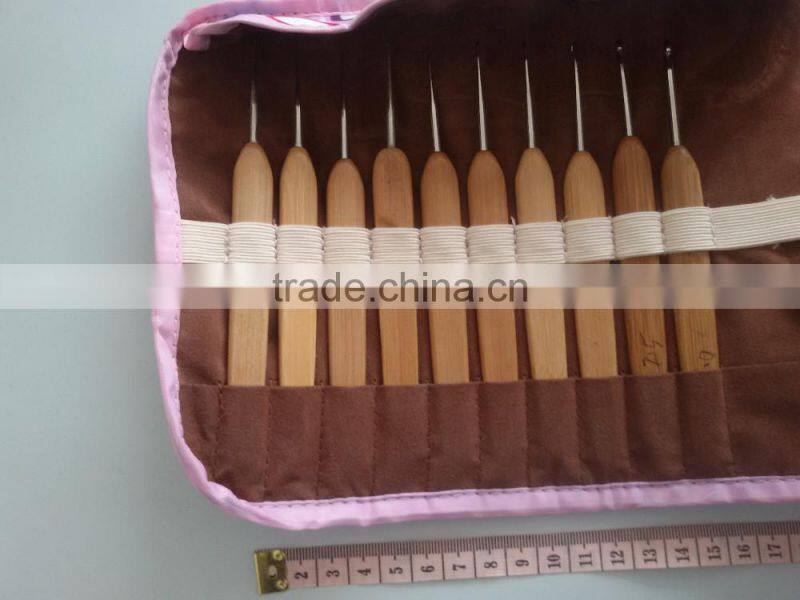 waterproof sewing kit type crochet hook set with cloth bag