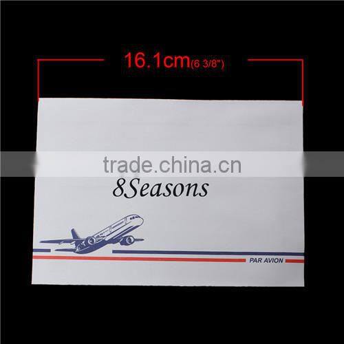 White Airplane "Par Avion" Pattern Rectangle Paper Envelopes
