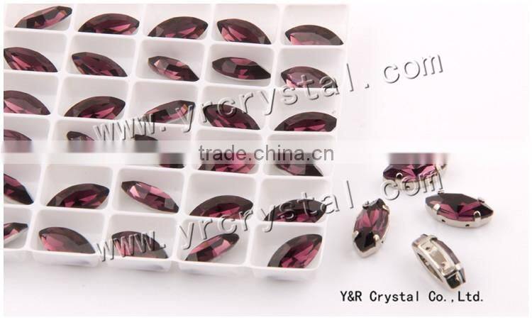 Point back fancy stones with clamp for clothes decoration