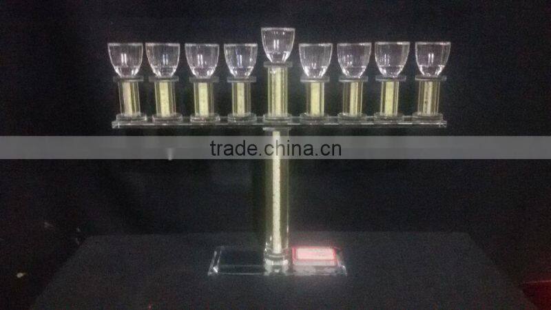 New product crystal candle holder can light in night
