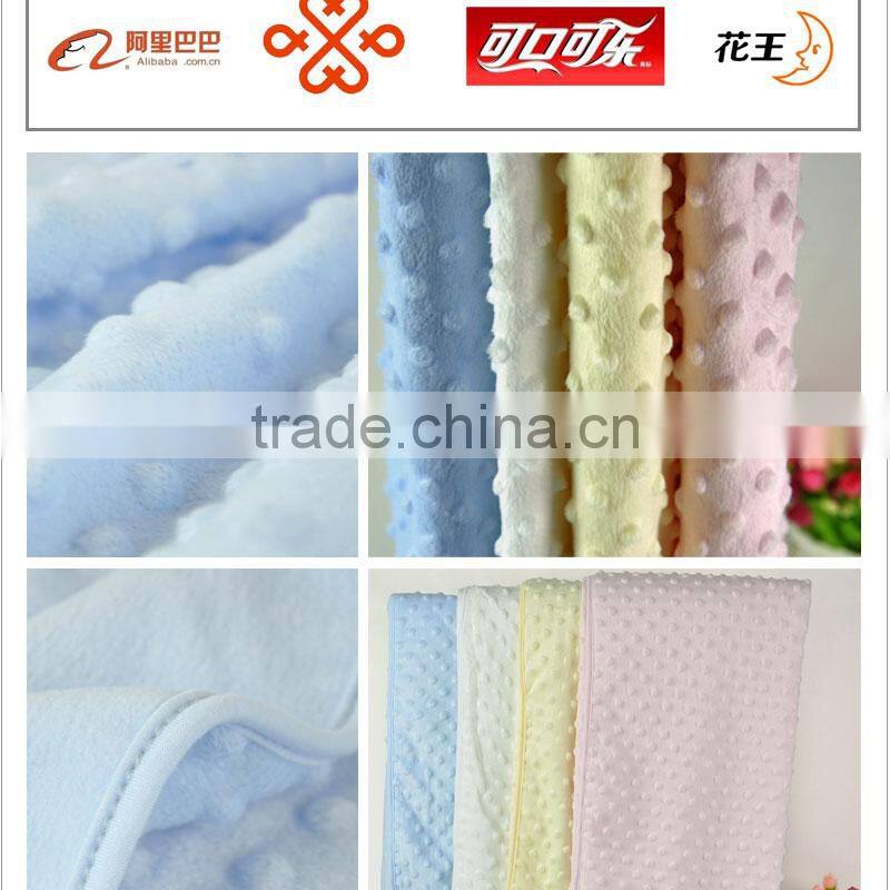 hot sale polyester new born thermal embossed micro fleece muslin baby blanket