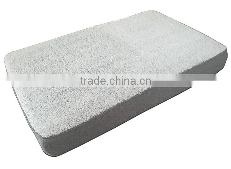 Two seasons waterproof linen-like fabric gel memory foam pet bed