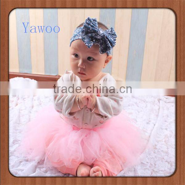 Baby Knotted Cotton Children Bow Latest Design Band Cute Hairbands Headbands for Girls Baby Bow Yellow Headbands Accessories