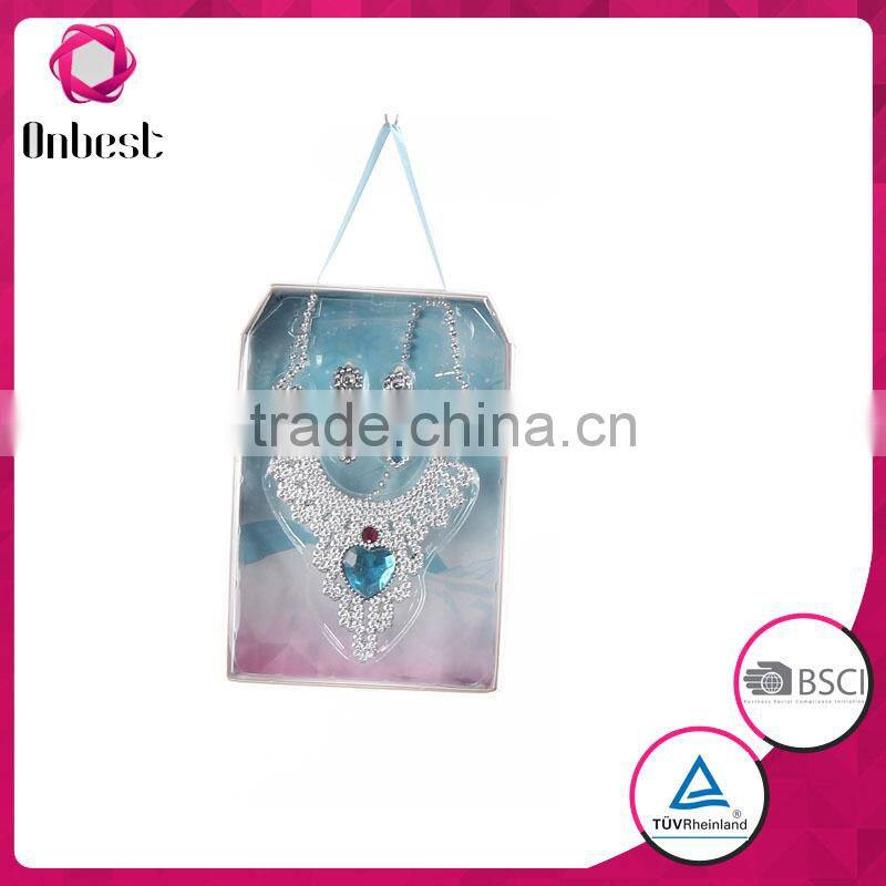 New PVC box princess necklace & wand set for baby girls frozen accessory