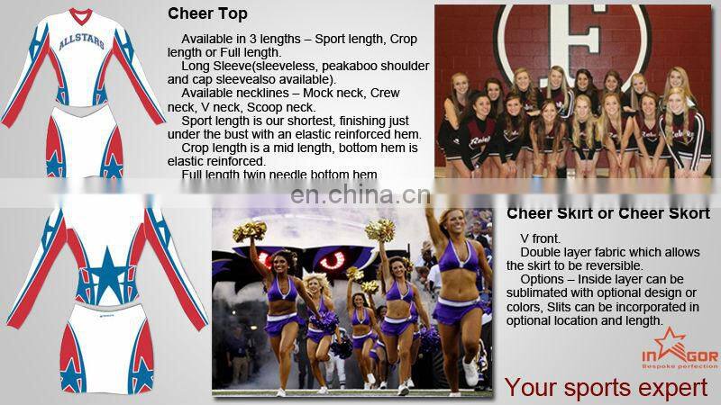 Wholesale custom all star cheerleading uniforms for adult