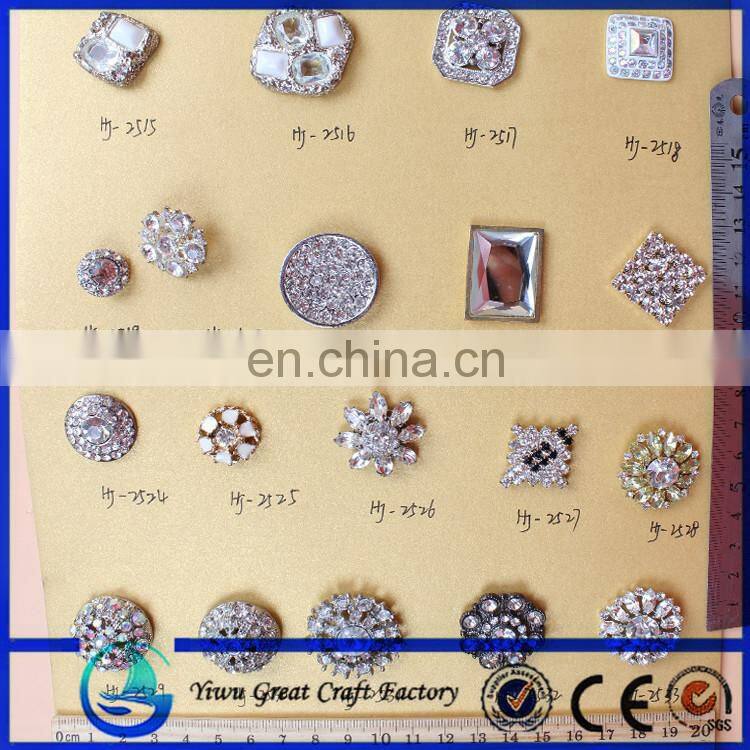 custom garment metal coat fashion vintage rhinestone buttons wholesale