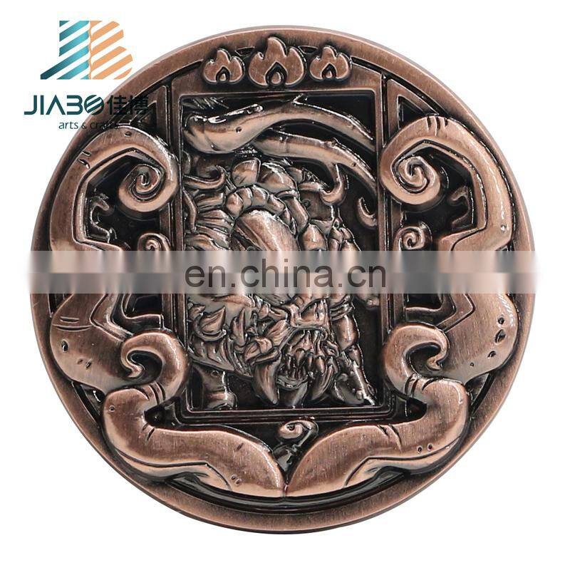 Commemorative Souvenir custom antique copper coin medallion badge with high quality