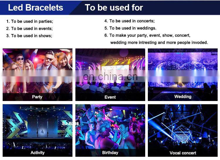 Light up together party supplies remote controlled LED bracelets gift for concert