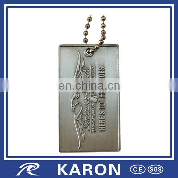 quality double sided custom dog tag with ball chain