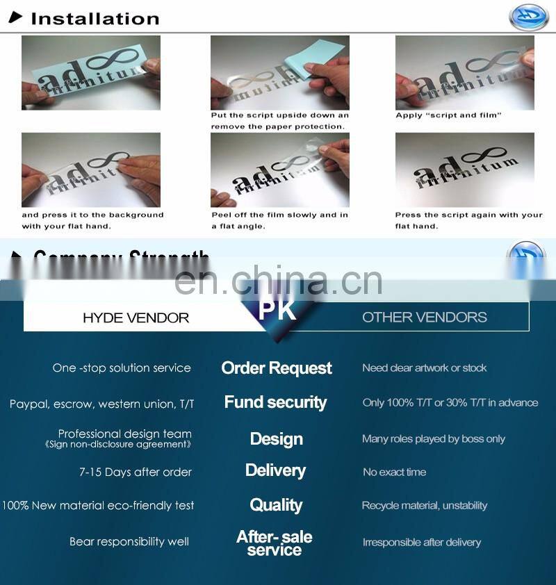 Computer Chrome Thin Metal Nickel Letters Sticker