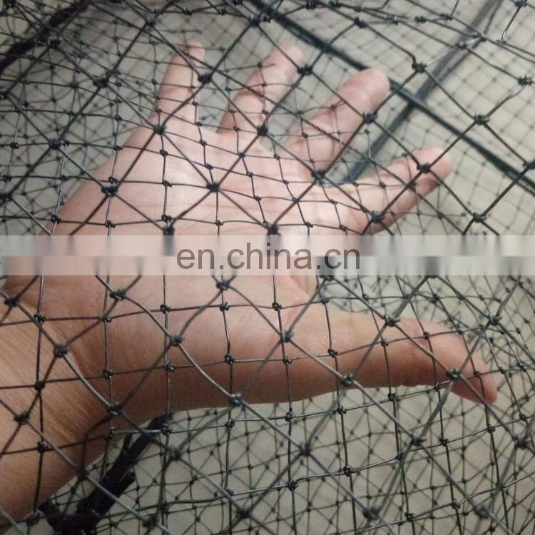 Black Square Crayfish Trap Spring Cage Fish Foldable Trap